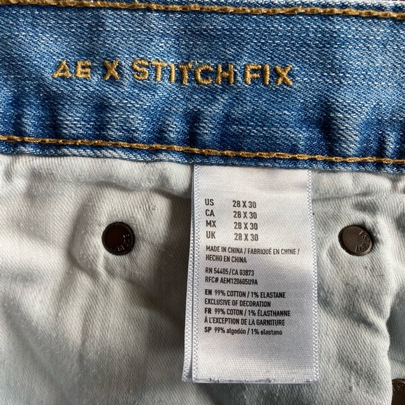 AMERICAN EAGLE OUTFITTERS SKINNY DENIM FLEX DISTRESSED JEANS - Picture 3 of 3